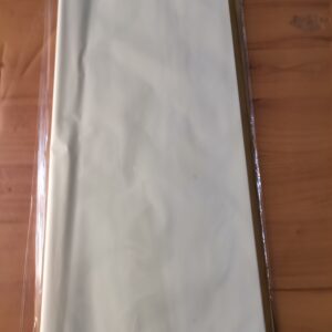 White with gold border