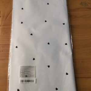 White color with heart pattern