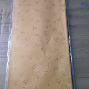 Sunset yellow with heart pattern