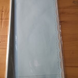 Pale blue with wavy border