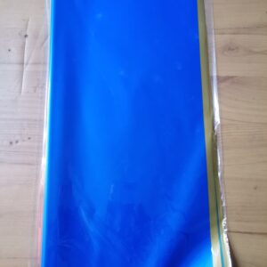 Blue with gold border