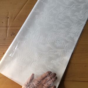 Transparent white with floral pattern