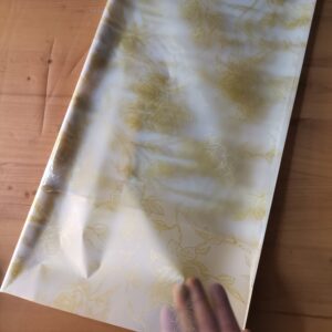 Transparent with gold pattern