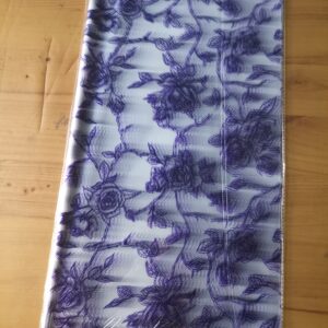 Transparent with purple flower