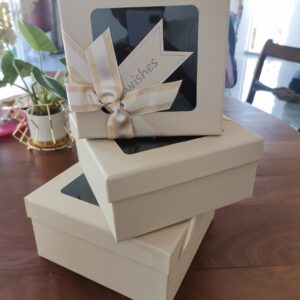 Beige square gift box