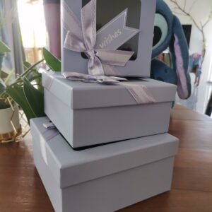 Light blue square gift box